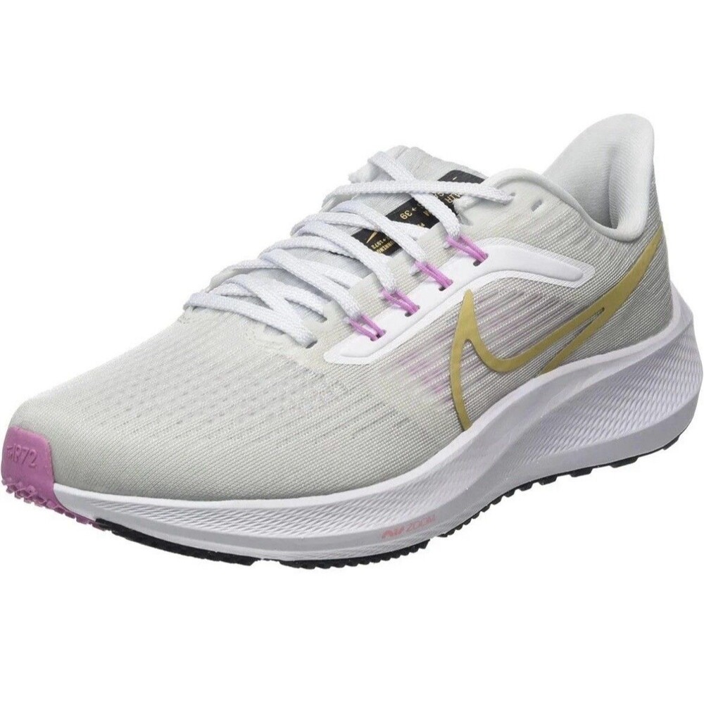 Nike Air Zoom Pegasus 39 Women's Shoes White Gold Platinum DH4072 104- Sz 10